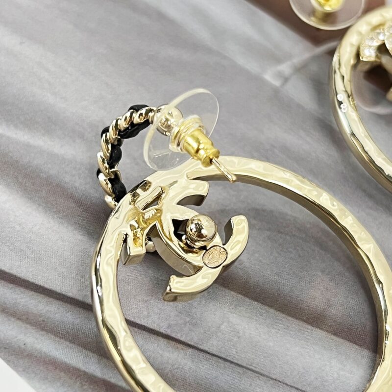 ☑️CHANEL香奈儿C2金色双c圆形耳钉耳环 - Image 10
