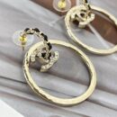 ☑️CHANEL香奈儿C2金色双c圆形耳钉耳环