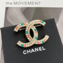 ☑️CHANEL香奈儿双c彩色珍珠胸针