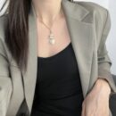 ☑️CHANEL香奈儿满钻桃心双c项链