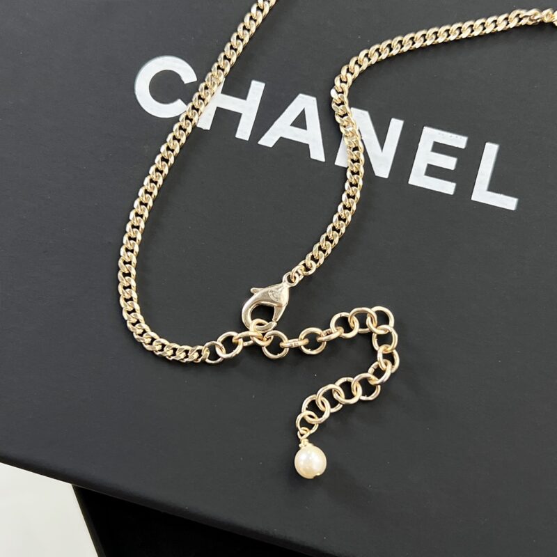 ☑️CHANEL香奈儿双c桃心黑白钻毛衣链项链 - Image 12