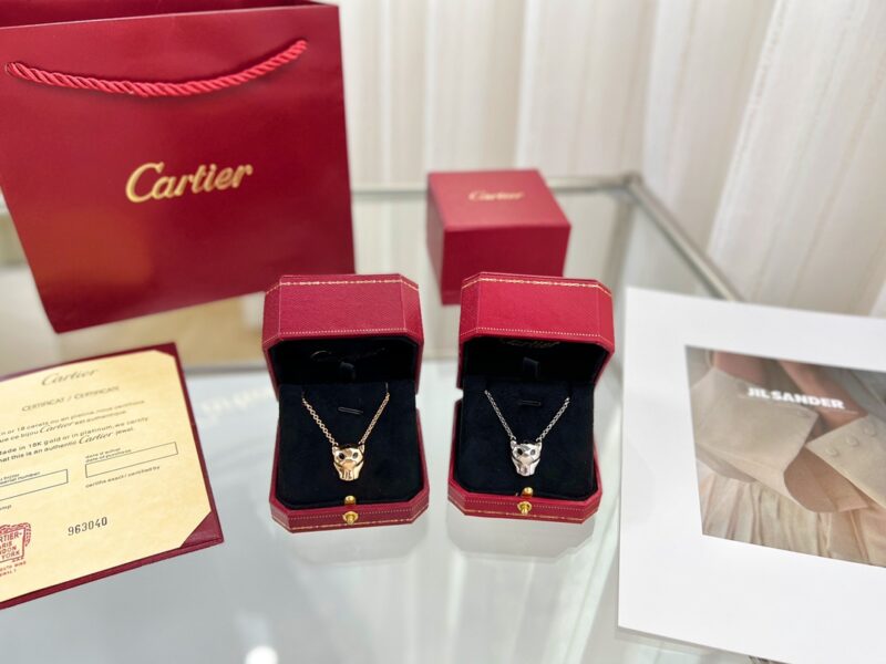 ☑️卡地亚Cartier丛林系列 光面豹子头🐆项链 - Image 5