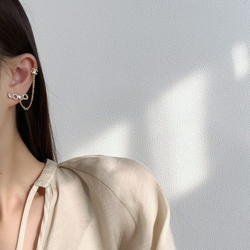 ☑️CHANEL香奈儿c1双c粉桃心耳钉耳环 - Image 5
