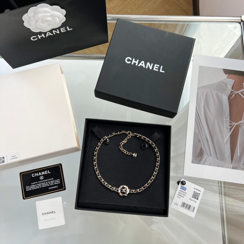 ☑️CHANEL香奈儿双c 黑皮绳项链颈链 - Image 3