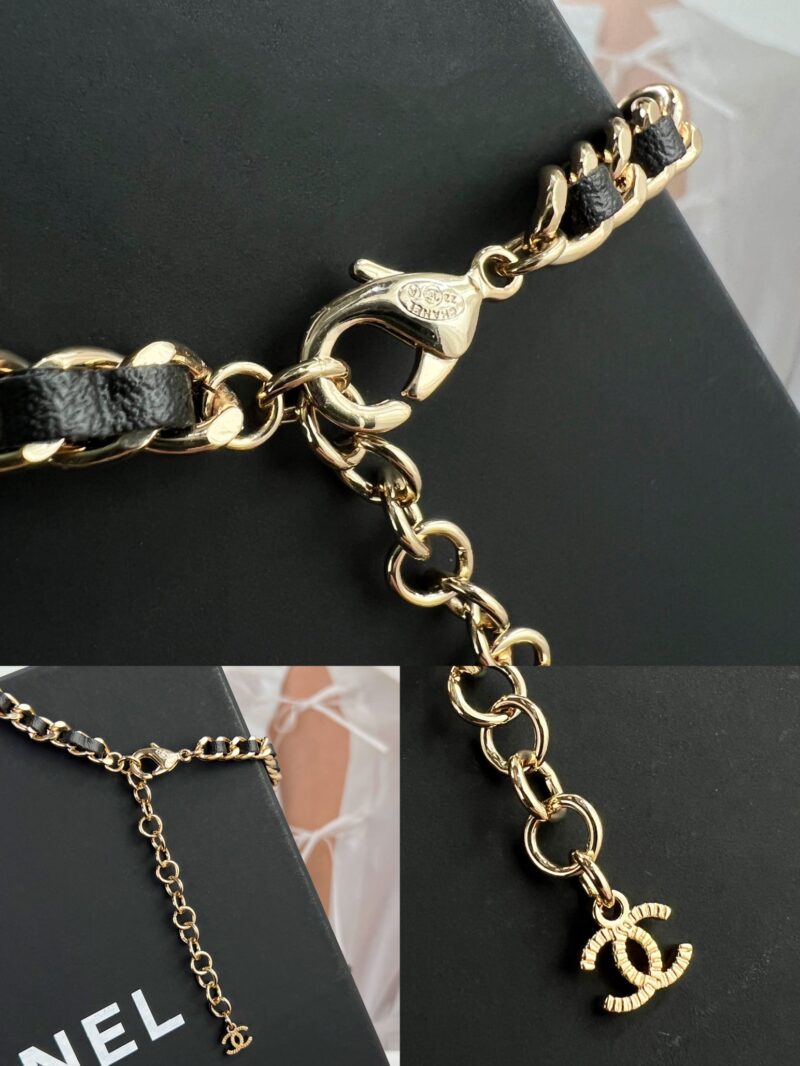 ☑️CHANEL香奈儿双c 黑皮绳项链颈链 - Image 10