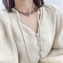☑️CHANEL香奈儿双c 黑皮绳项链颈链