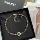 ☑️CHANEL香奈儿双c 黑皮绳项链颈链