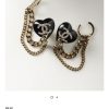 ☑️CHANEL香奈儿双c桃心爱心流苏耳夹耳钉耳环
