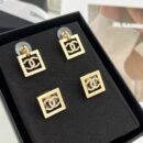 ☑️CHANEL香奈儿双c 方形耳钉耳环