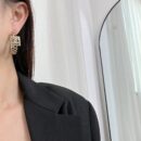 ☑️CHANEL香奈儿双c 方形耳钉耳环