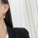 ☑️CHANEL香奈儿c2双c满钻耳钉耳环