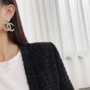 ☑️CHANEL香奈儿c2双c满钻耳钉耳环