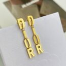 ☑️DIOR迪奥金色字母流苏耳钉耳环