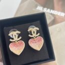 ☑️CHANEL香奈儿c2双c桃心爱心耳钉耳环