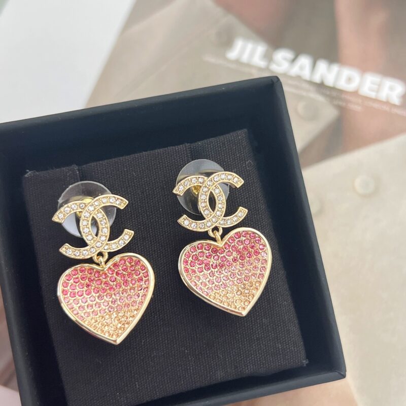 ☑️CHANEL香奈儿c2双c桃心爱心耳钉耳环 - Image 10