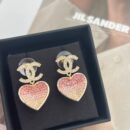 ☑️CHANEL香奈儿c2双c桃心爱心耳钉耳环