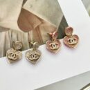 ☑️CHANEL香奈儿c2双c桃心爱心耳钉耳环