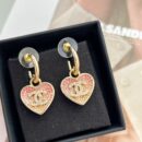☑️CHANEL香奈儿c2双c桃心爱心耳钉耳环