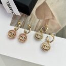 ☑️CHANEL香奈儿c2双c圆形满钻耳钉耳环