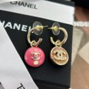 ☑️CHANEL香奈儿c2双c圆形满钻耳钉耳环