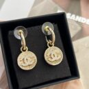 ☑️CHANEL香奈儿c2双c圆形满钻耳钉耳环