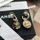 ☑️CHANEL香奈儿c2双c圆形满钻耳钉耳环
