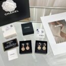 ☑️CHANEL香奈儿c2双c圆形满钻耳钉耳环