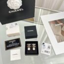 ☑️CHANEL香奈儿双c方钻耳钉耳环
