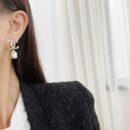 ☑️CHANEL香奈儿双c方钻耳钉耳环