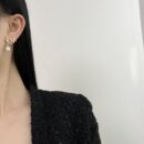 ☑️CHANEL香奈儿双c不对称字母珍珠耳钉耳环
