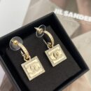 ☑️CHANEL香奈儿c2金色双c方形耳钉耳环