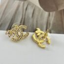 ☑️CHANEL香奈儿金色双c麦穗耳钉耳环