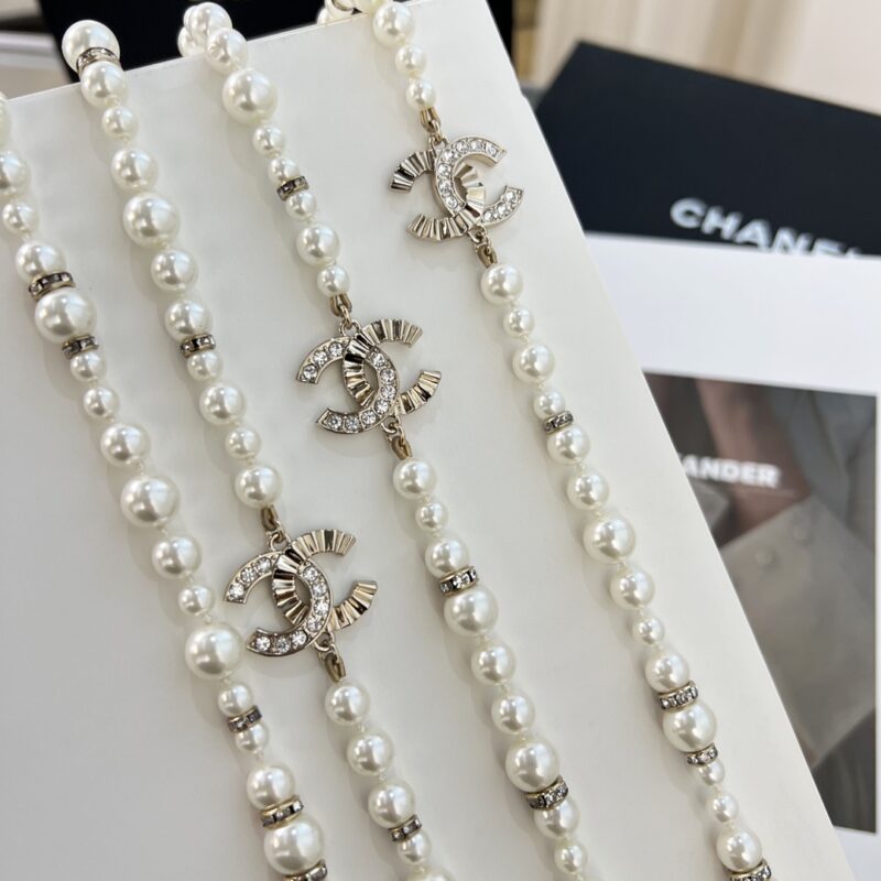 ☑️CHANEL香奈儿双c珍珠项链毛衣链 - Image 8