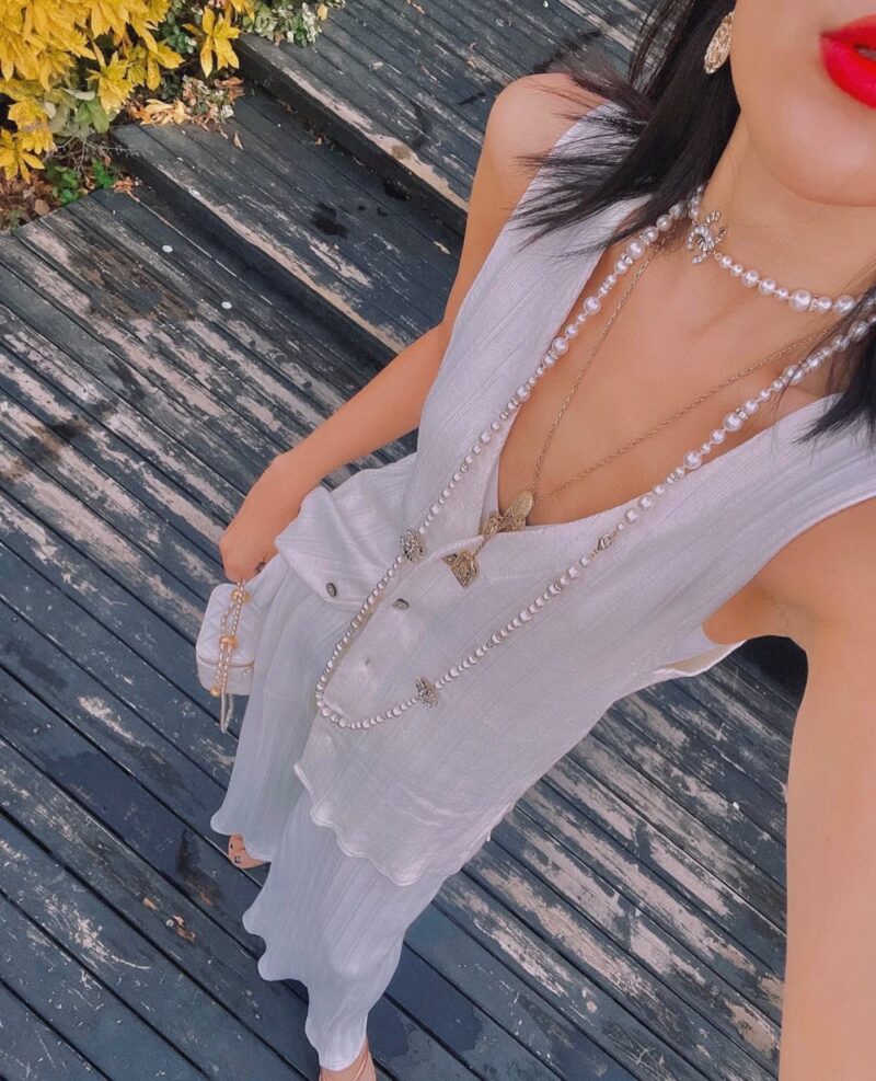 ☑️CHANEL香奈儿双c珍珠项链毛衣链 - Image 7