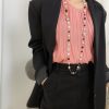 ☑️CHANEL香奈儿双c土星黑珍珠项链毛衣链