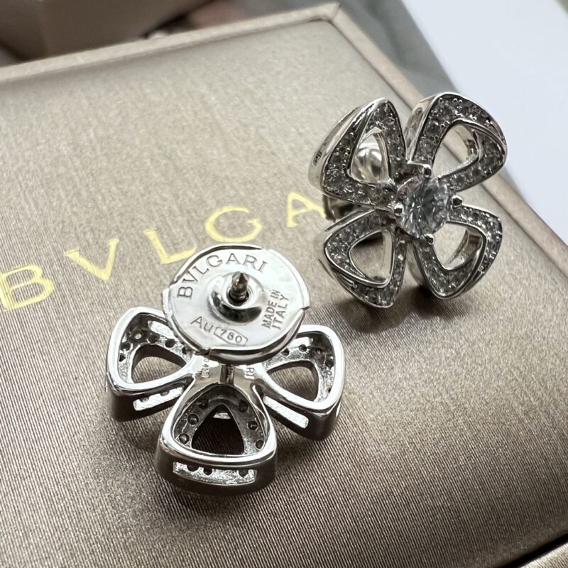 BVLGARI宝格丽咏绽系列 四叶草耳钉耳环 - Image 11