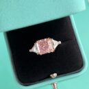 ☑️TIFFANY&Co.蒂芙尼方形粉钻戒指