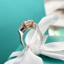 ☑️TIFFANY&Co.蒂芙尼方形粉钻戒指