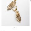 ☑️CHANEL香奈儿双c麦穗金色叶子耳钉耳环