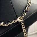 ☑️CHANEL香奈儿双c方形黑皮绳项链