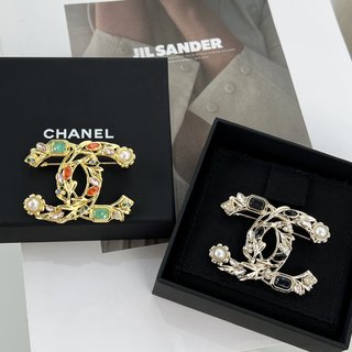☑️CHANEL香奈儿双c麦穗珍珠胸针