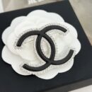 ☑️CHANEL香奈儿双c黑皮满钻胸针