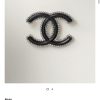 ☑️CHANEL香奈儿双c黑皮满钻胸针