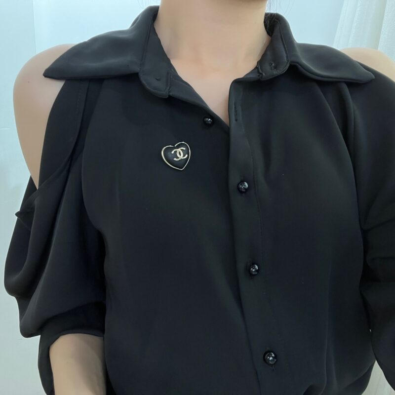 ☑️CHANEL香奈儿双c桃心爱心胸针 - Image 4