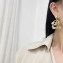 ☑️CHANEL香奈儿双c金色鸟笼耳钉耳环