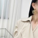 ☑️CHANEL香奈儿双c金色鸟笼耳钉耳环