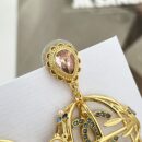 ☑️CHANEL香奈儿双c金色鸟笼耳钉耳环