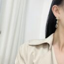 ☑️CHANEL香奈儿c3双c方形宝石耳钉耳环