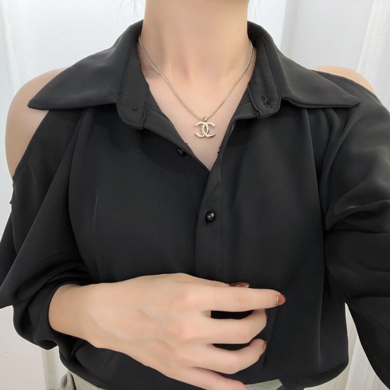 ☑️CHANEL香奈儿双c水钻拼接项链 - Image 5