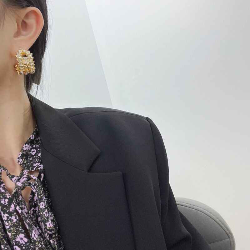 ☑️CHANEL香奈儿c1双c麦穗耳钉耳环 - Image 7
